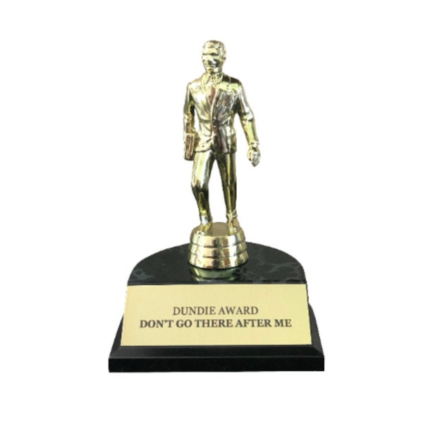 Don't Go In There After Me Dundie Award Trophy The Office TV Show Michael Scott Kevin Dunder Mifflin Dundies Poop Toilet Bathroom Gift Idea