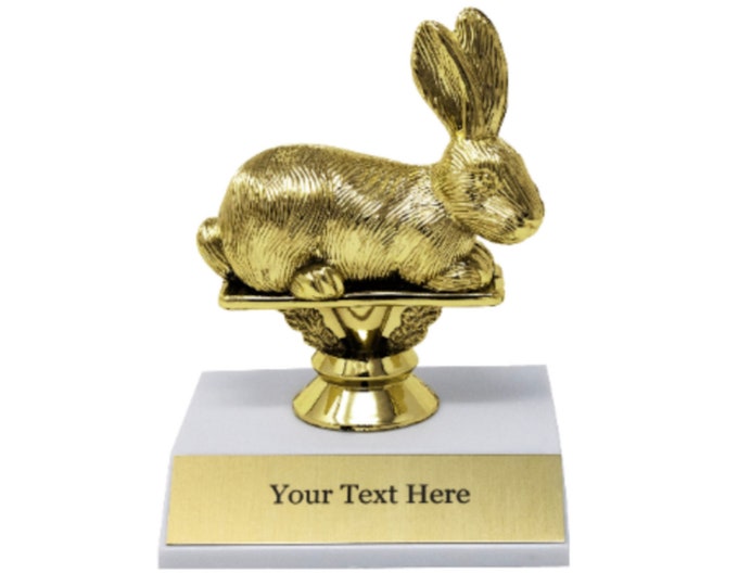 Rabbit Award Trophy Free Customization 5 Tall Bunny - Etsy