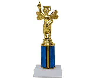 Spelling bee Trophy Award 9" tall Color Choice Free customization Custom trophy Trophies