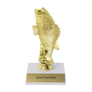 Bass Fishing Tournament Trophy Award 7" tall Free customization Trophies Custom trophy