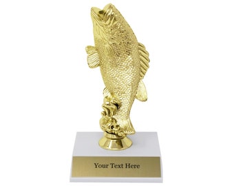 Bass Fishing Tournament Trophy Award 7" tall Free customization Trophies Custom trophy