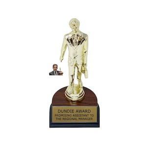 Michael Scott  Dundie Dundee Promising Assistant To The Regional manger  Award Trophy The Office  Mifflin Paper Company Dundies Gift Idea