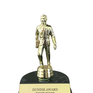 Trophée du meilleur patron Dundie Award The Office TV Show Michael Scott Dunder Mifflin Paper Company Idée cadeau Fan Prop Extra Long 9 3/4 H. image 2