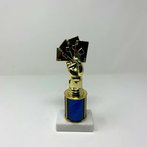 Texas hold'em Poker Trophy 20 cm hoch Trophäen Tournament Cards Hold'em Awards Kostenlose Anpassung Farbwahl