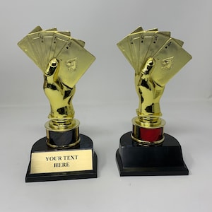 Black Jack, Texas Hold'em Poker Trophy Cards Tournament Vegas Awards Kostenlose Anpassung Las Vegas
