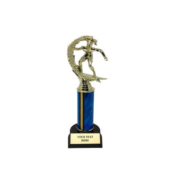 Trophy Surfer Personalized Trophy Championship Surfing Trophy, Surfing Victory Awards, 11” Tall Sport trophies Custom trophy award.