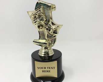 Drama Mask Trophy 7” School Play Acting Awards Theatre Trophies