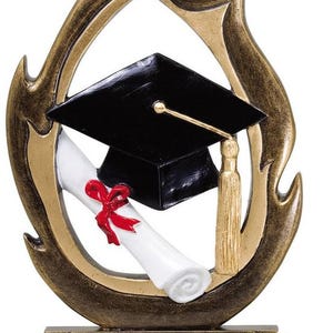 Premio de graduación, trofeo, graduado, premio de resina fundida