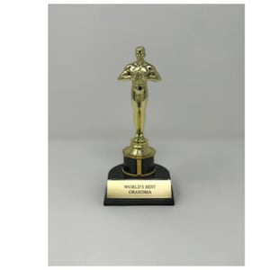 World&#39;s Best Grandma, Personalized Icon Style Award, Office Christmas Party, Secret Santa, Award Trophies, Corporate Award Trophy