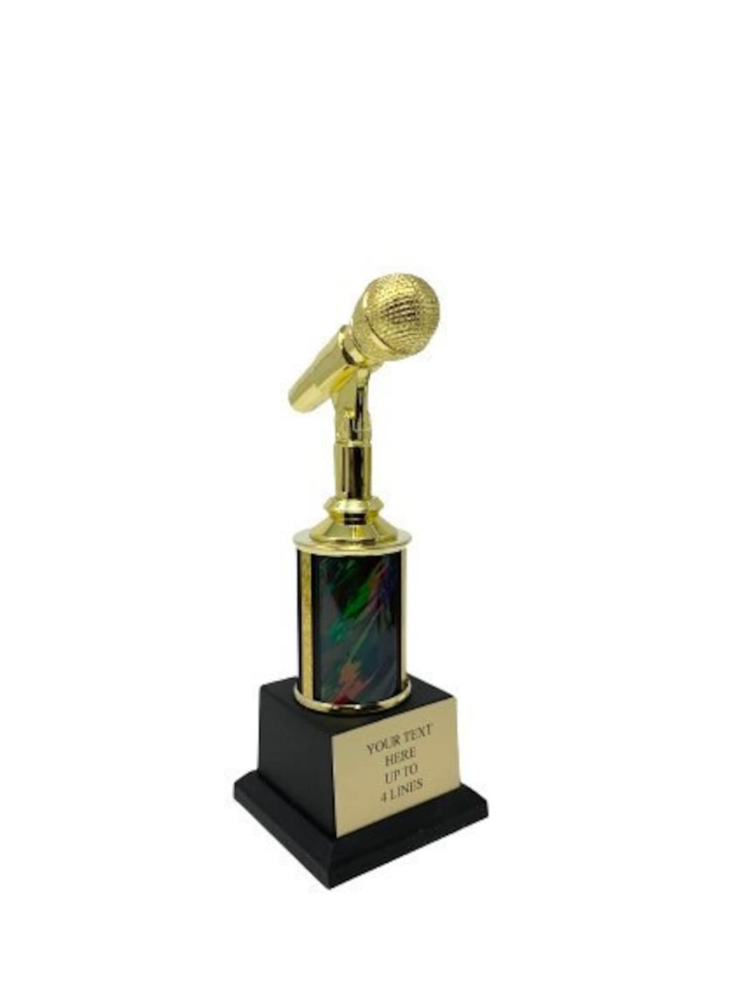Trophy, Microphone Award Trophy, Personalized Music Award, Wording, 8.5 Inches Tall Music Awards