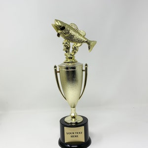 Bass Fishing Award-trofee 12&quot; hoog op ronde basis Gratis aanpassing