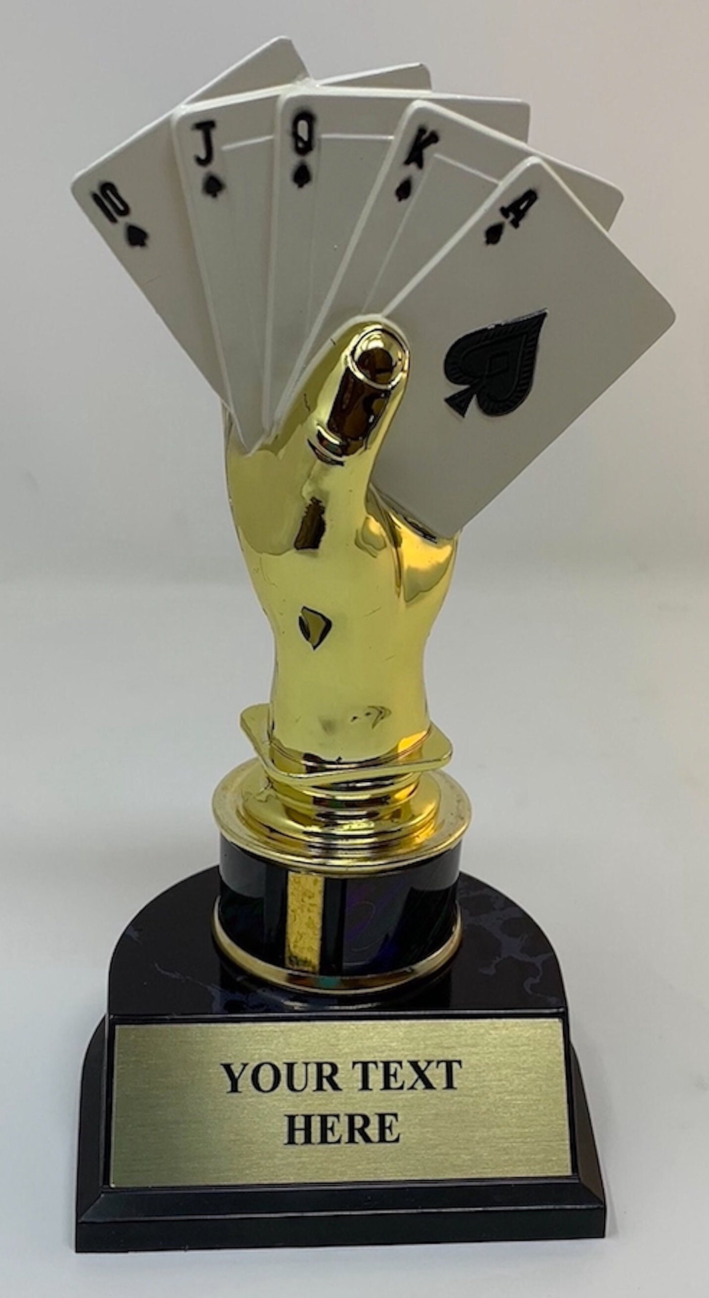 Subordinar origen mecanógrafo Black Jack Texas Hold'em Poker Trophy Cards Tournament - Etsy España