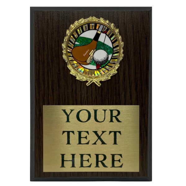 Customized Golf Plaques - 5x7 Customized Golf Trophy Plaque Award