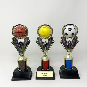 Basketball, Fußball, Softball-Trophäe, Auszeichnungen mit kostenloser Personalisierung, 9,5 &quot;große Sporttrophäen Benutzerdefinierte Trophäe