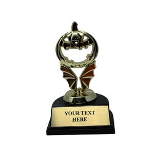 Customized wording award Costume Halloween Trophy Costume Party Free wording pumpkin trophies