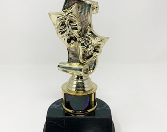 Drama Mask Trophy 7” School Play Acting Awards Theatre Trophies