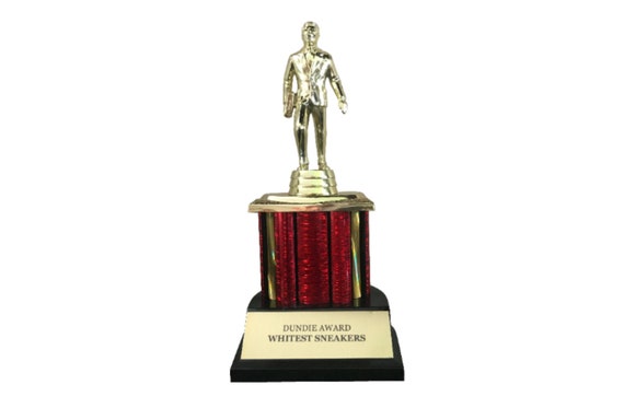 Whitest Sneakers Dundie Award Trophy The Office TV Show Michael Scott Dunder Mifflin Paper Company Gift Idea Fan Prop Dundee Dundees