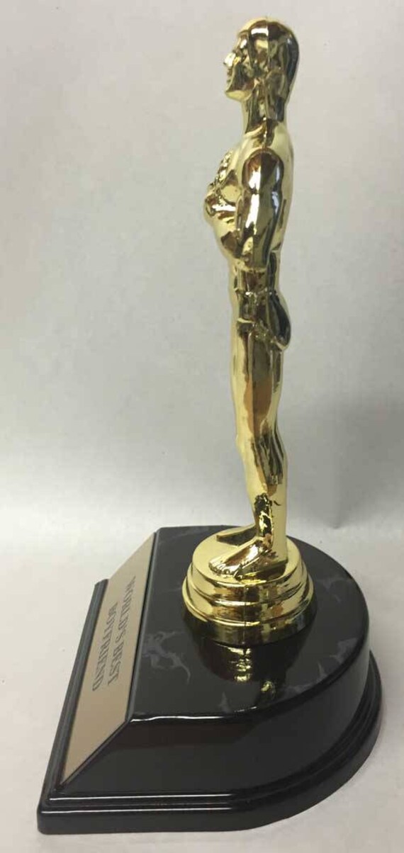 #1 Dad Trophy Award - 7 Inch Engraved World's Best Father Gift