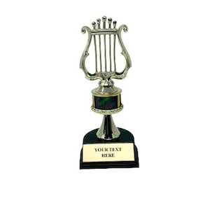 Trophy harp,Lyre Trophy 8.5" Tall Music trophies Custom trophy, free customization