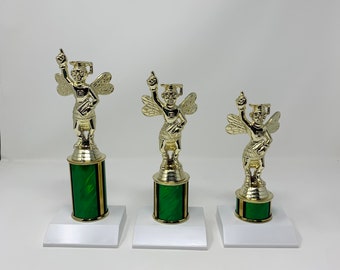 Spelling Bee Trophy Trophies 1st 2nd 3rd Place Tournament Academic Knowledge Awards Free Engraving Color Choice