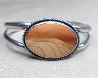Landscape Jasper Sterling Silver Cuff, Southwestern Women's Cuff