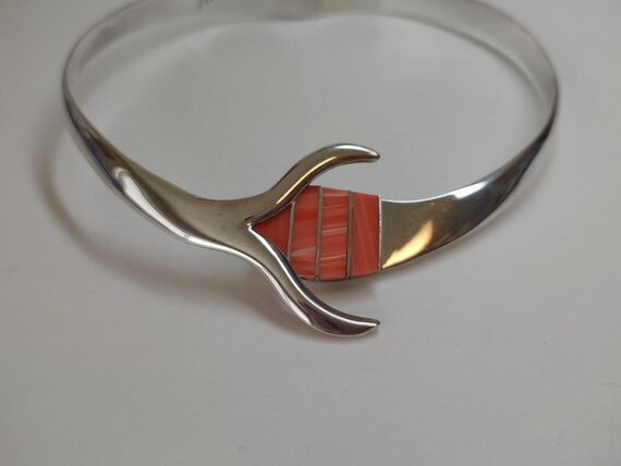 Hinged neck ring with nautical design , Mexico 95… - image 2