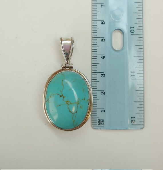 Vintage 2 sided pendant dyed Magnesite and Onyx i… - image 8