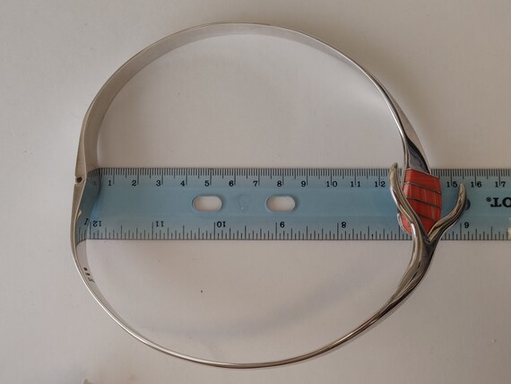 Hinged neck ring with nautical design , Mexico 95… - image 8