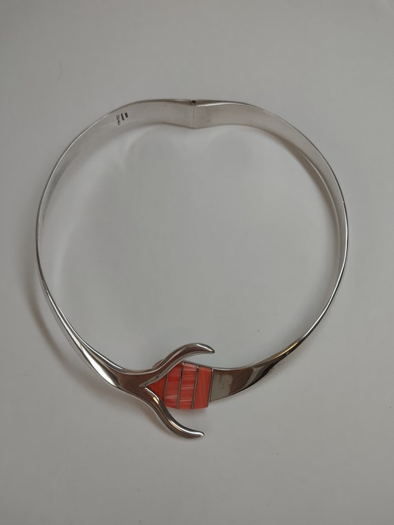 Hinged neck ring with nautical design , Mexico 95… - image 10