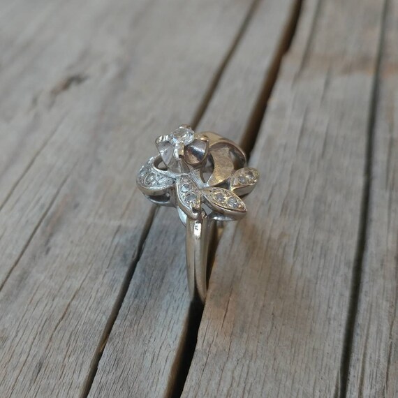 1950's Vintage diamond wedding ring - image 8