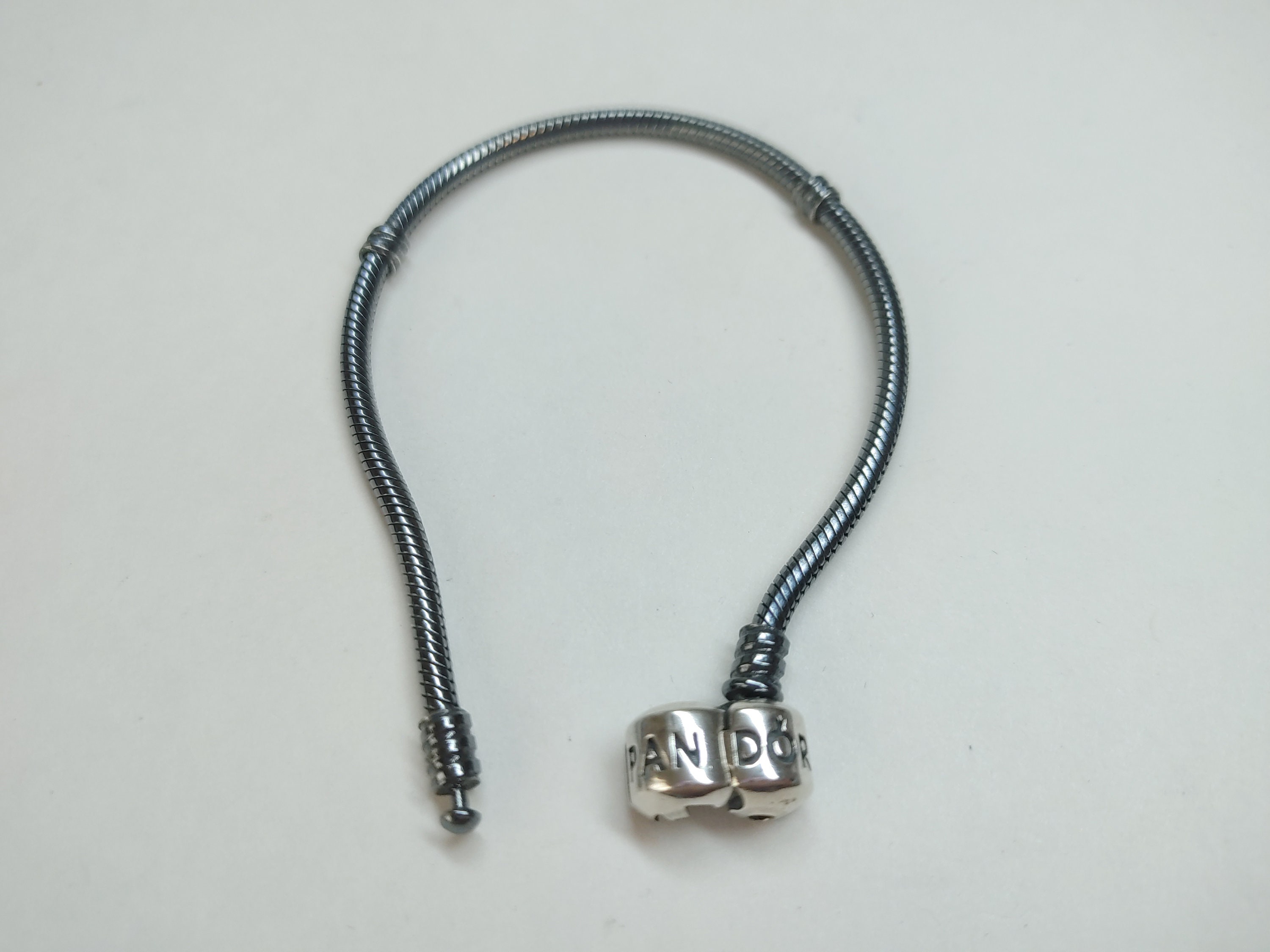 Preloved Sterling Silver Dark Pandora Bracelet - Etsy