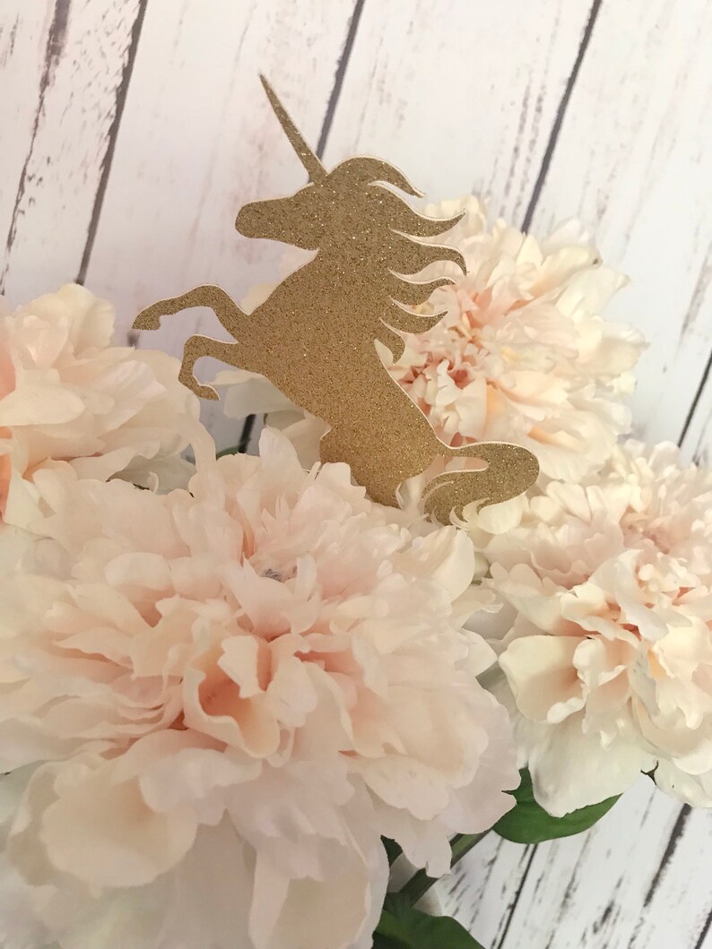 Unicorn Flower Arrangement Bouquet Centerpiece Decor Sticks Etsy