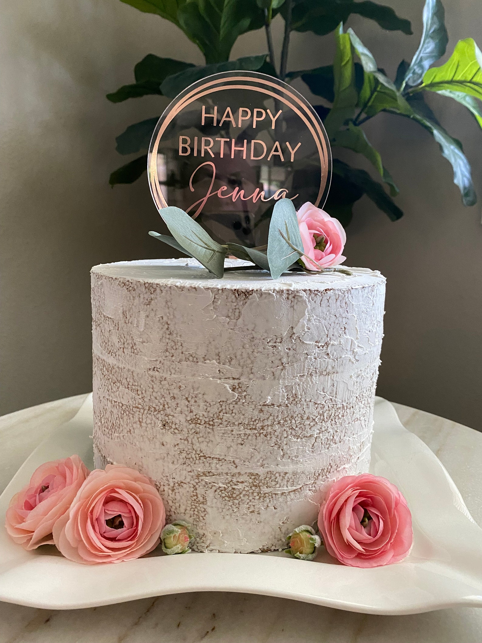 Custom Happy Birthday Cake Topper | Acrylic Cake Topper | Name Cake ...