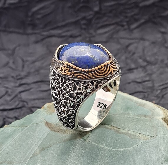 Anillo lapislazuli hombre new arrivals