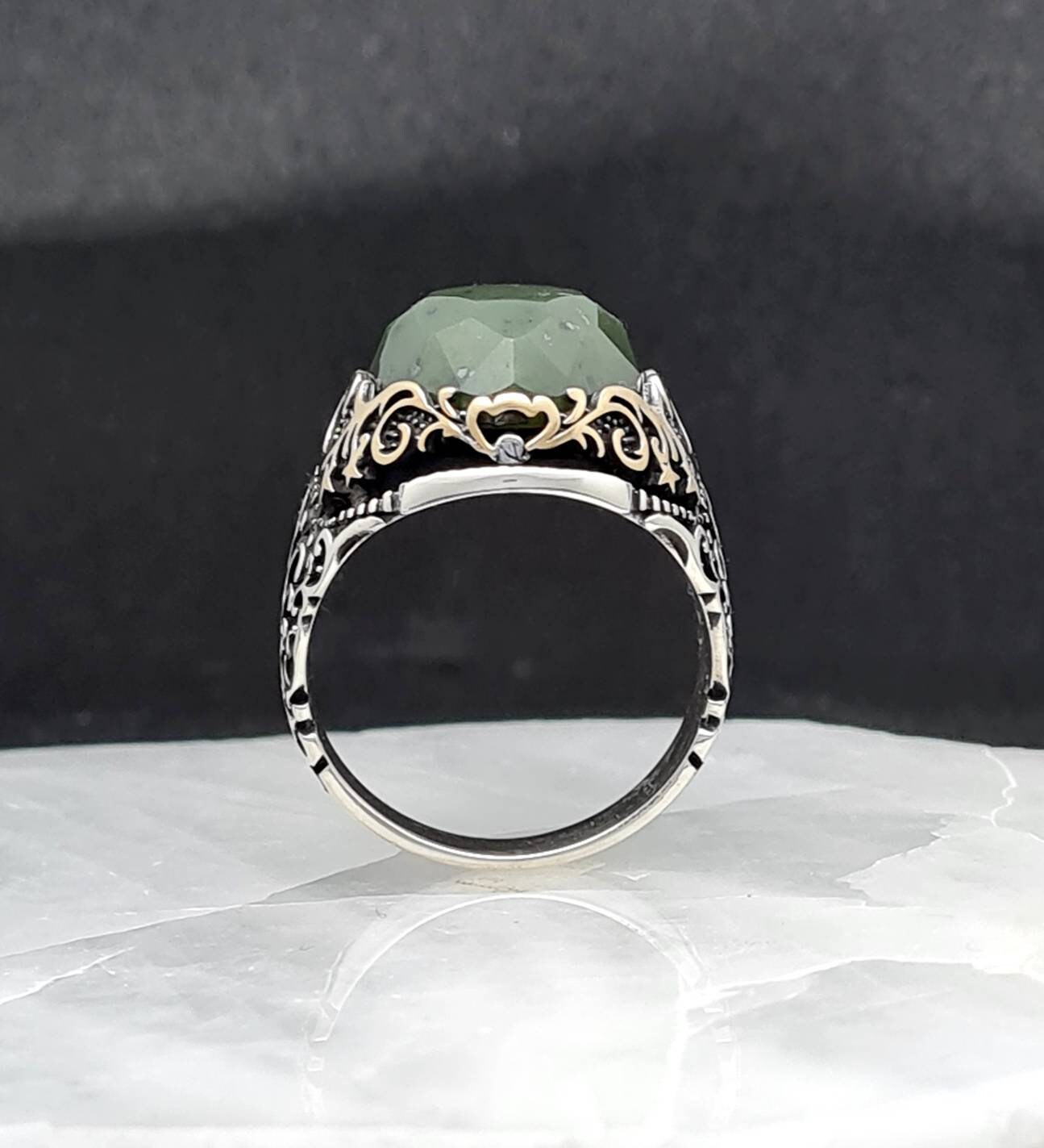 Jade RingHandmade 925K Sterling Silver Men's Ring With Etsy