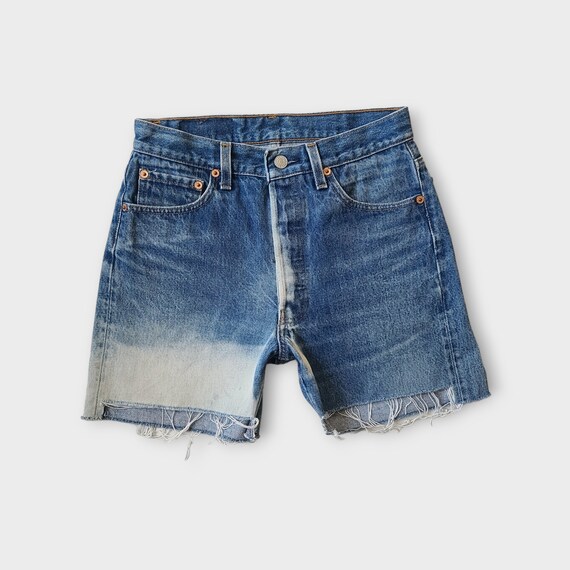 Vintage Levi's 501 Cut off Shorts Size 26 27   in Faded Deep Blue