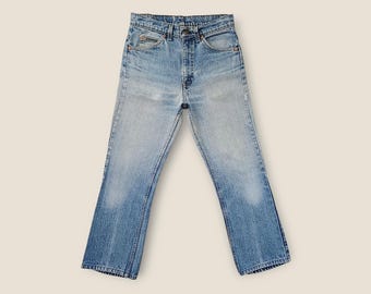 Vintage 80s Levi's 517 Jeans: Faded Blue Wash, USA Made 28x26 in