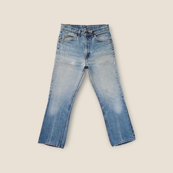 Vintage 80s Levi's 517 Jeans: Faded Blue Wash, USA Made 28x26 in