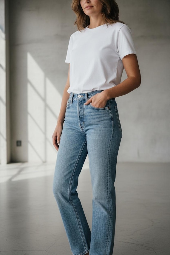 Levis 501 Jeans Size 27 Tag size in Faded Medium Blue Wash