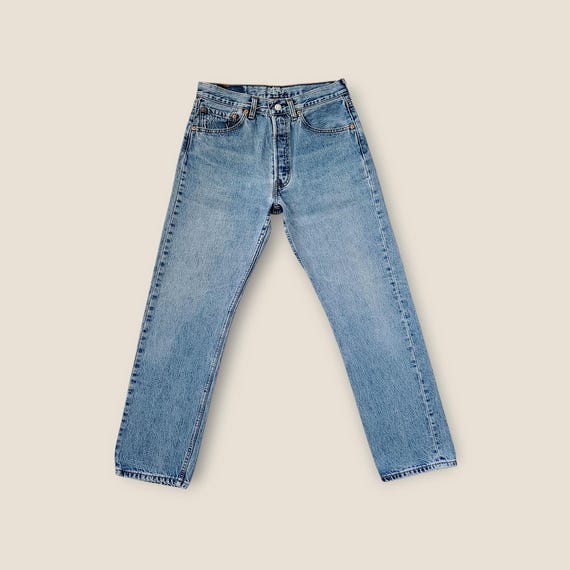 Vintage Levi's 501 Jeans Size 28 Tag size 31x30 in Faded Medium Blue