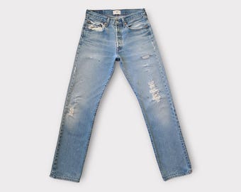 Vintage Levi s 501 Jeans Size 29 30 Faded Work Pants Etsy