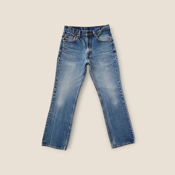 Vintage 90s Levi's 517 Jeans: Faded Blue Wash, USA Made 28x28 in