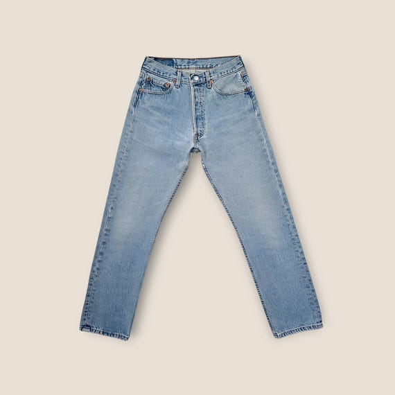 Vintage Levi's 501 Jeans: Faded Light Wash, Button Fly, Size 25 26
