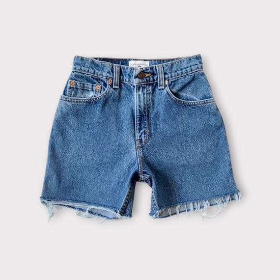 Vintage Levi's Cut off Shorts Levis 512 Denim Shorts in Deep Blue