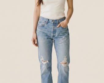 Vintage Levi's 501 Jeans Size 29 30 Faded with whiskering