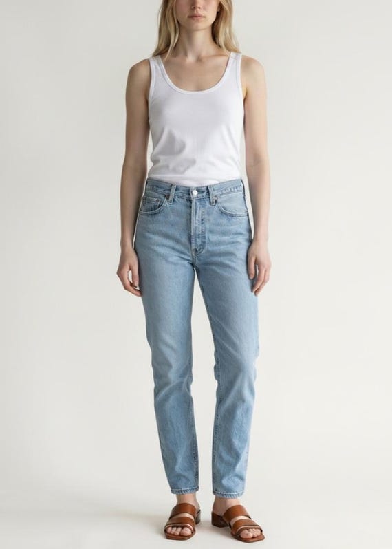 Vintage Levi's 501 Jeans: Faded Light Wash, Button Fly, Size 25 26