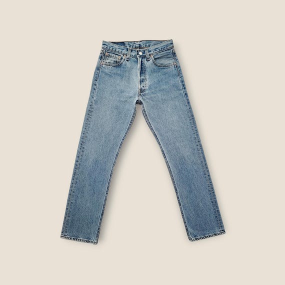 SOLD Size 26 27 Custom Vintage Levi's 501 Button Fly Jeans in Medium Blue
