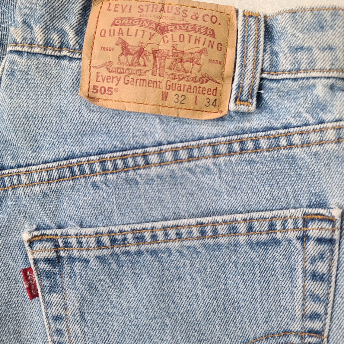 Size 29 30 Vintage 90s Levi's 505 Jeans Tag size 32x34 in | Etsy