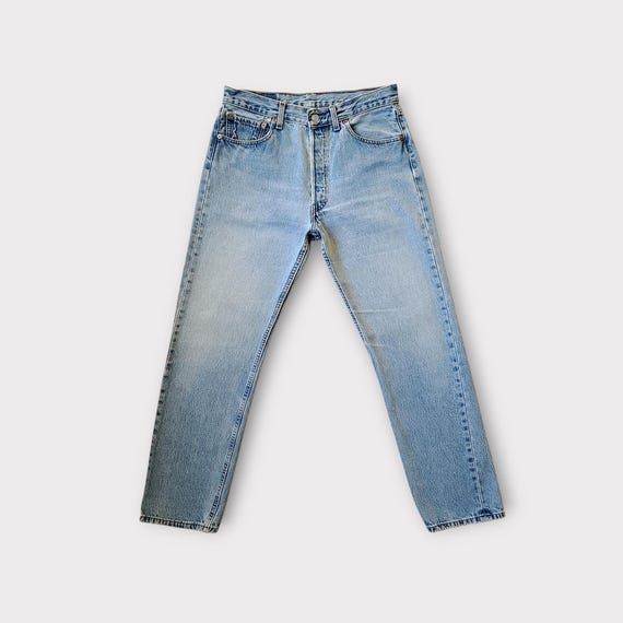 Vintage Levi's 501 Jeans Size 30 31 Tag Size 33x32 in Faded Light Medium Blue |