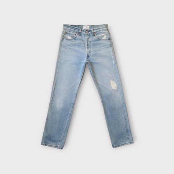 Vintage Levi s 501 Jeans Size 27 28 Light Wash Levis Jeans Etsy